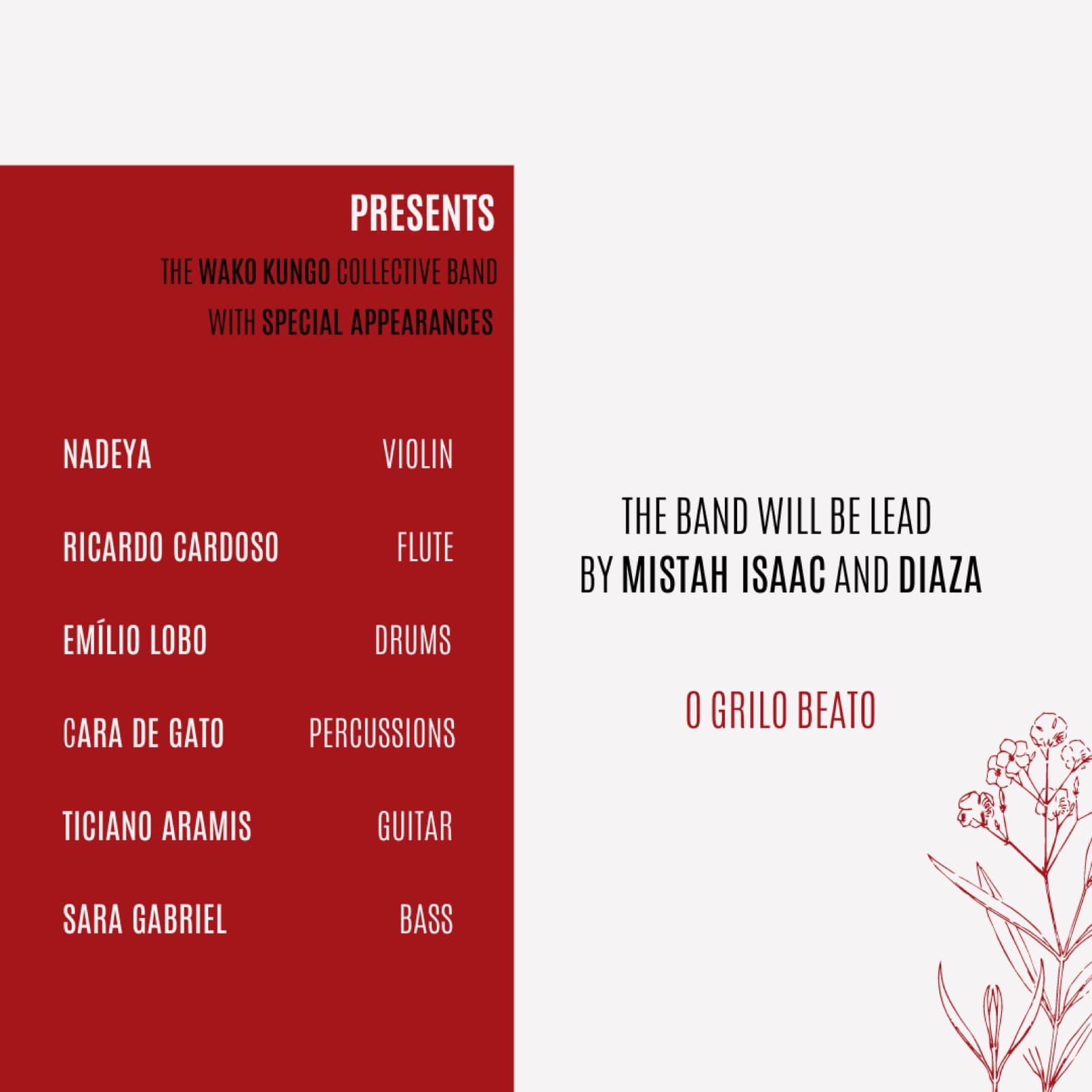 Band lineup slide